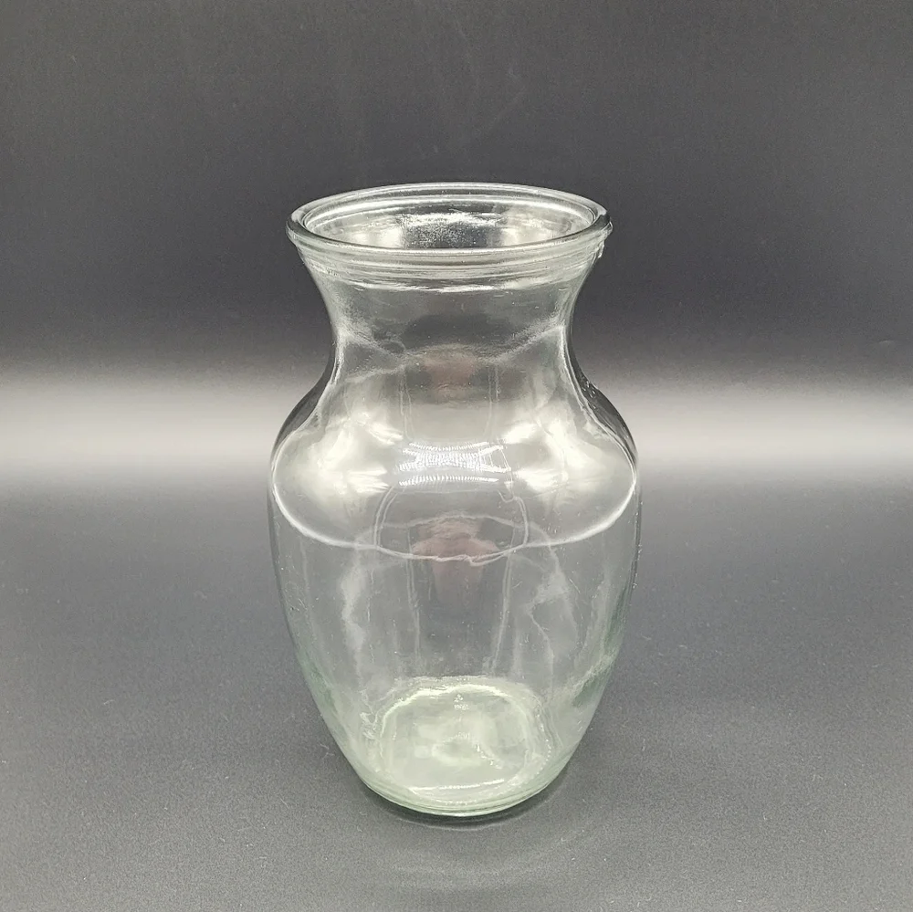 Clear Pressed Glass Home Decor Vase​​​